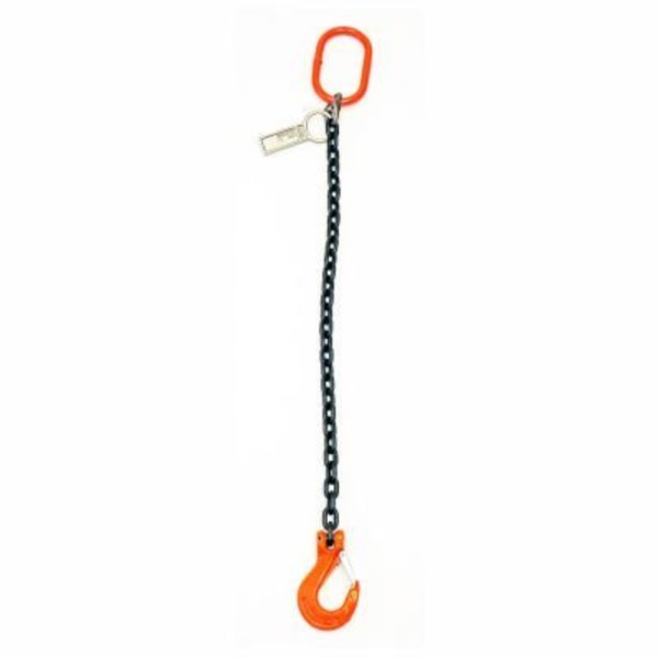 Mazzella Mazzella Lifting B151128 4' Single Leg Chain Sling W/ Sling Hook S5193204S04